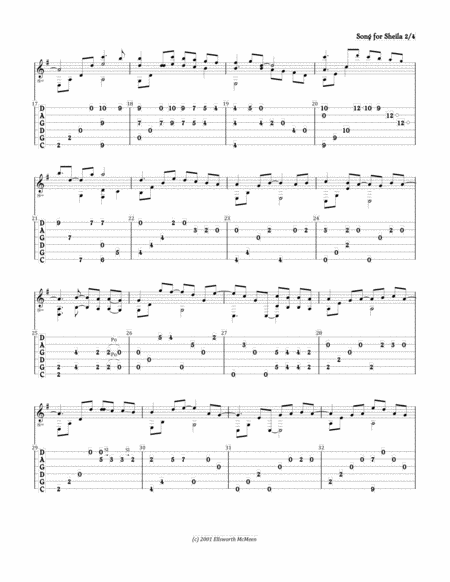 Song For Sheila For Fingerstyle Guitar Tuned Cgdgad Page 2