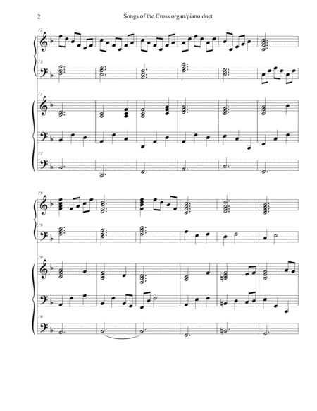 Songs Of The Cross Organ Piano Duet Page 2