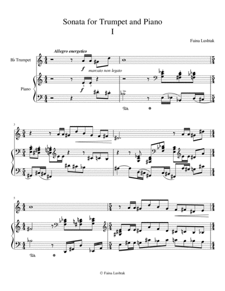 Sonota For Trumpet Piano In C Major Faina Lushtak Page 2