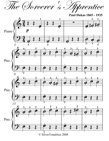 Sorcerers Apprentice Easy Piano Sheet Music Page 2