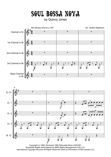 Soul Bossa Nova Clarinet Quintet Page 2