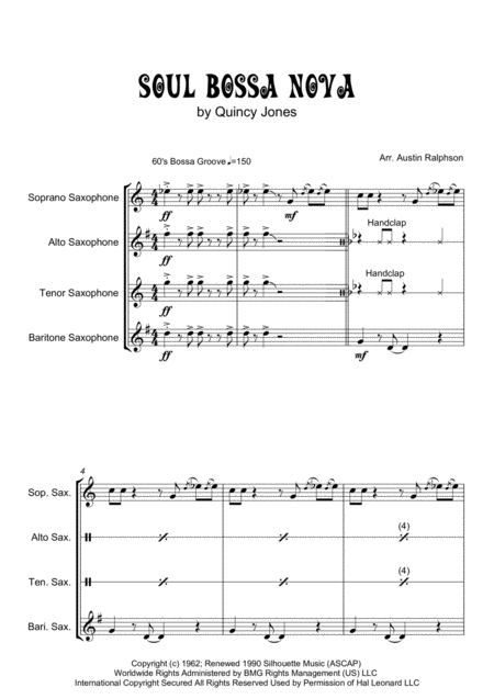 Soul Bossa Nova Sax Quartet Page 2