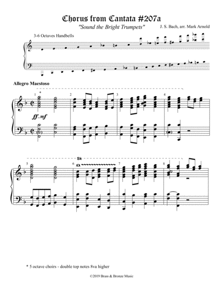 Sound The Bright Trumpets Chorus From Cantata 207a Page 2