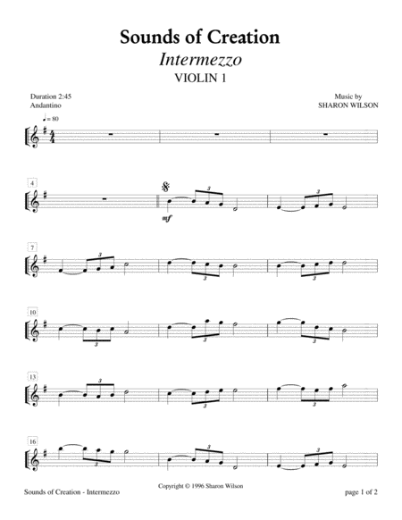 Sounds Of Creation Intermezzo Violin Duet With Piano Accompaniment Page 2