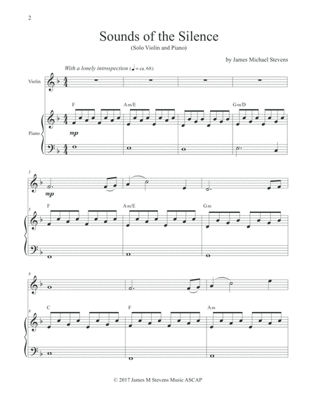 Sounds Of The Silence Violin Piano Page 2