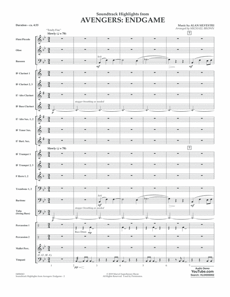 Soundtrack Highlights From Avengers Endgame Arr Michael Brown Conductor Score Full Score Page 2