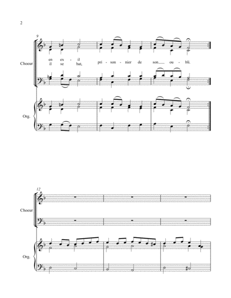 Sous Ses Habits De Haillons Mixed Choir Obliged Organ Page 2