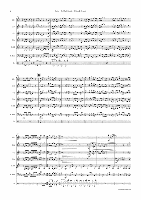 Spain Eb For Clarinet Quintet Page 2