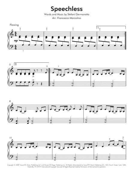Speechless Easy Piano Page 2