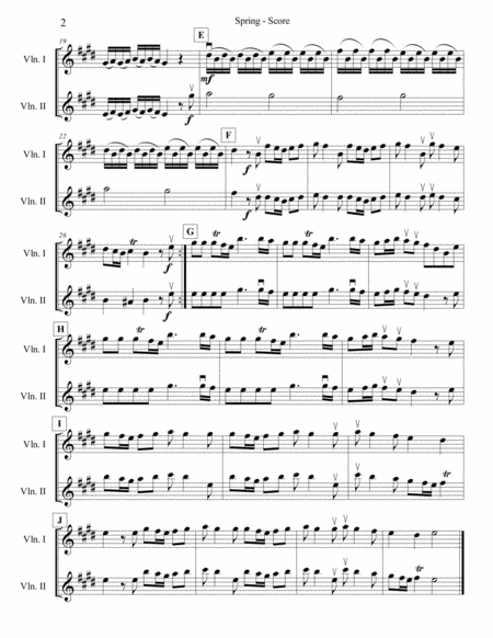 Spring Allegro From Four Seasons For Two Violins Page 2