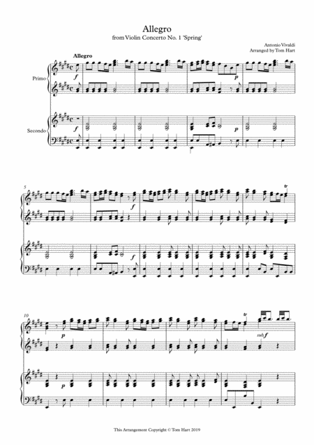 Spring From The Four Seasons Piano Duet Page 2