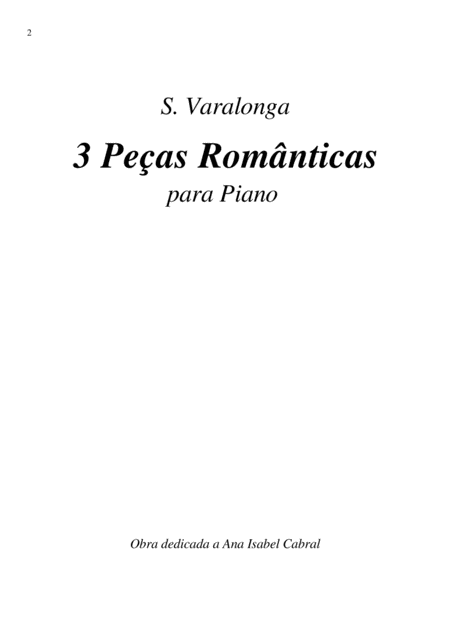 Srgio Varalonga 3 Peas Romnticas 3 Romantic Pieces Page 2