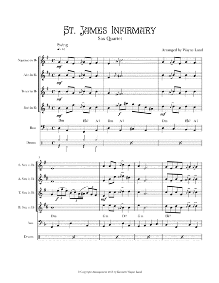 St James Infirmary Sax Quartet Page 2