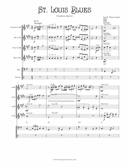 St Louis Blues Sax Quartet Page 2