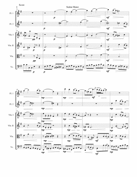 Stabat Mater For 2 Flutes And String Quartet Page 2