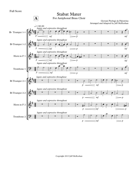 Stabat Mater For Brass Choir Palestrina Page 2