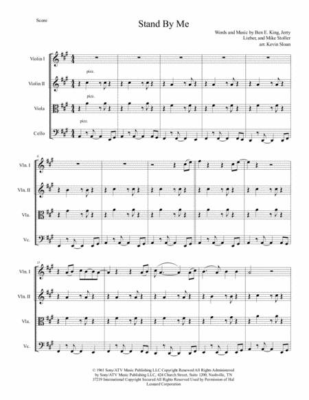 Stand By Me Arranged For String Quartet Page 2