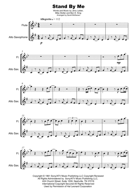 Stand By Me Duet For One Flute And One Alto Saxophone Page 2