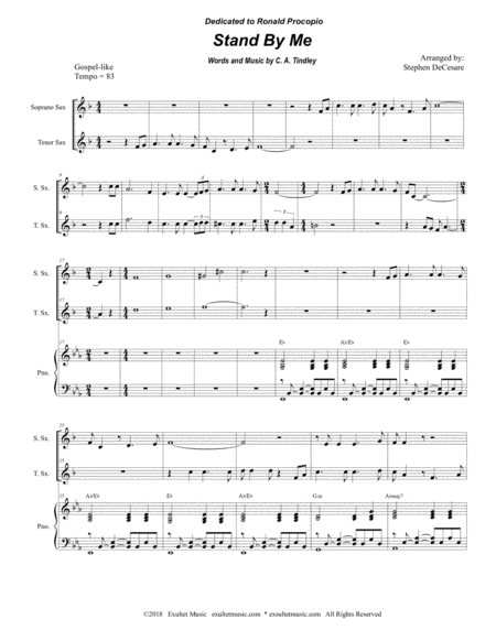 Stand By Me Duet For Soprano And Tenor Saxophone Page 2