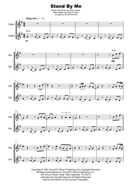 Stand By Me Duet For Two Violins Page 2