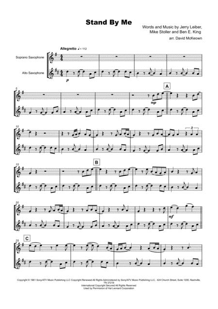 Stand By Me Soprano And Alto Saxophone Duet Page 2