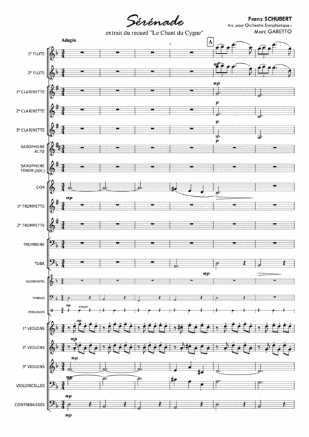 Standchen Serenade By Franz Schubert Full Orchestra Arrangement By Marc Garetto Page 2