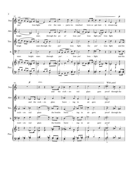 Star Spangled Banner For Satb Version 2 Op 32 4 Page 2