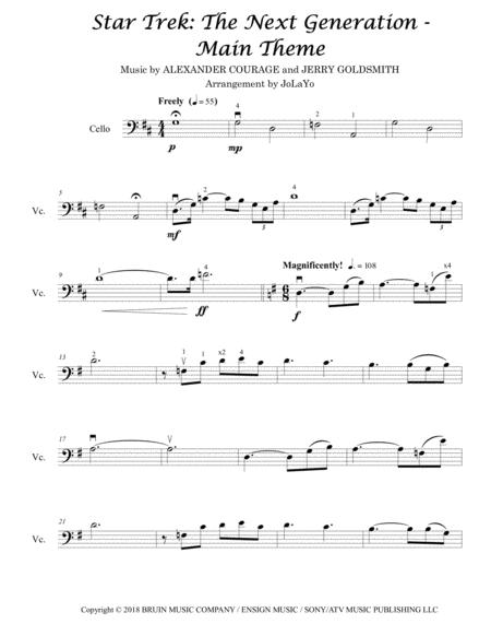 Star Trek The Next Generation Main Title Cello Solo Page 2