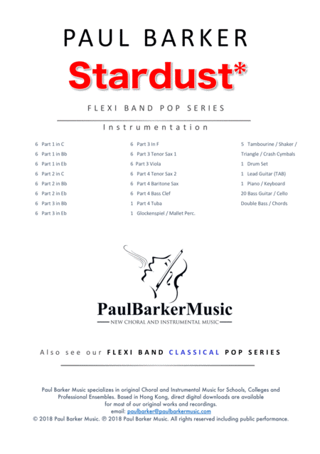 Stardust Flexi Band Score Parts Page 2