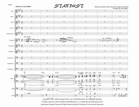 Stardust Trumpet Feature For Small Jazz Ensemble 5 3 3 Page 2