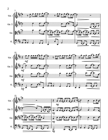 Stay Another Day String Quartet Page 2