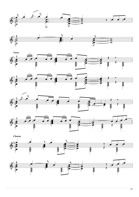 Stay Solo Guitar Score Page 2