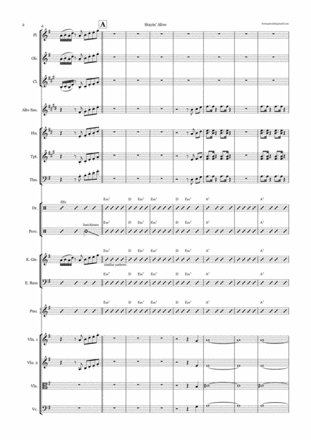 Stayin Alive Ensemble Supplement Page 2