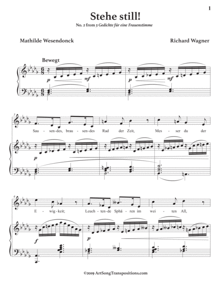 Stehe Still B Flat Minor Page 2