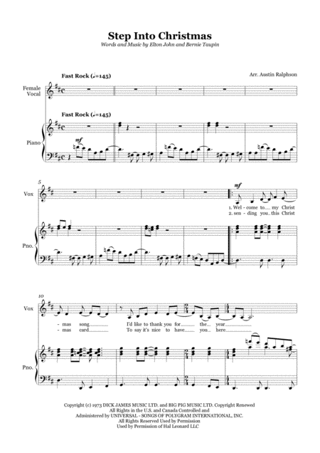 Step Into Christmas Female Solo Voice And Piano Page 2