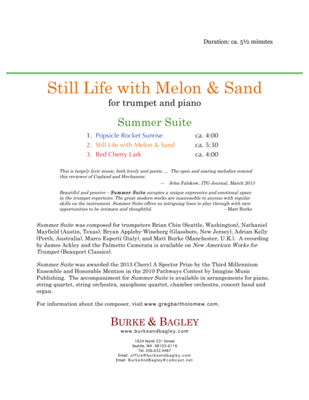 Still Life With Melon Sand Trumpet Piano Page 2