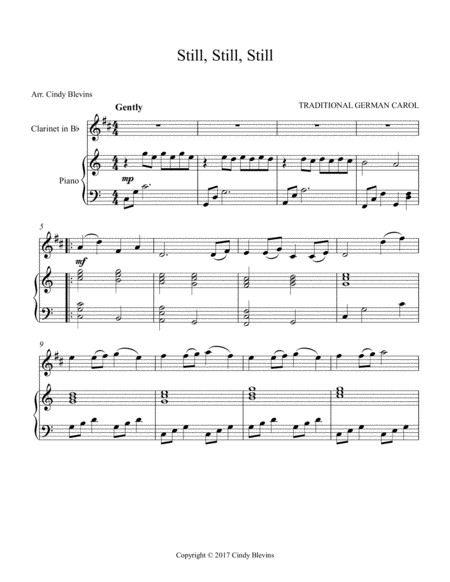 Still Still Still Arranged For Piano And Bb Clarinet Page 2