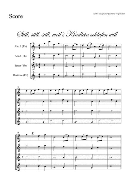 Still Still Still Still Still Still Weils Kindlein Schlafen Will For Saxophone Quartet Page 2