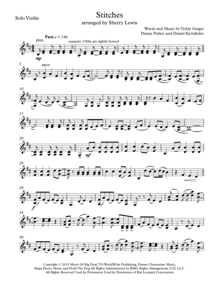 Stitches Solo Violin For Violin Solo Page 2