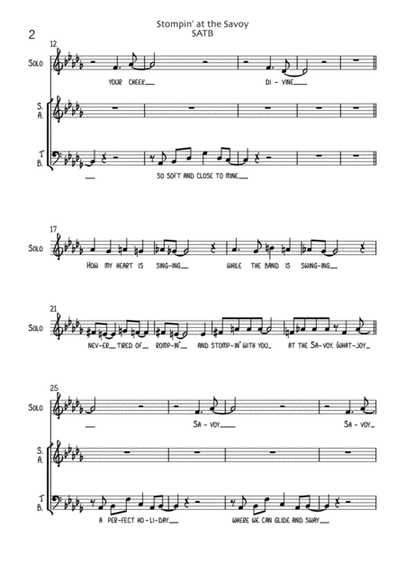 Stompin At The Savoy Vocal Page 2