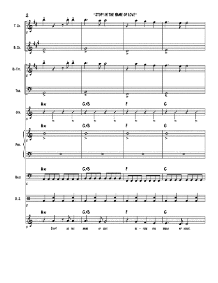 Stop In The Name Of Love Vocal Jazz Band Page 2