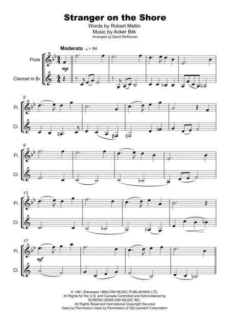 Stranger On The Shore Duet For Flute And Clarinet Page 2