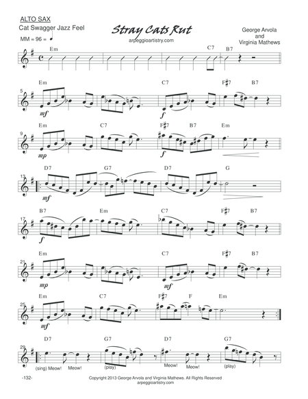 Stray Cats Rut Alto Saxophone Page 2