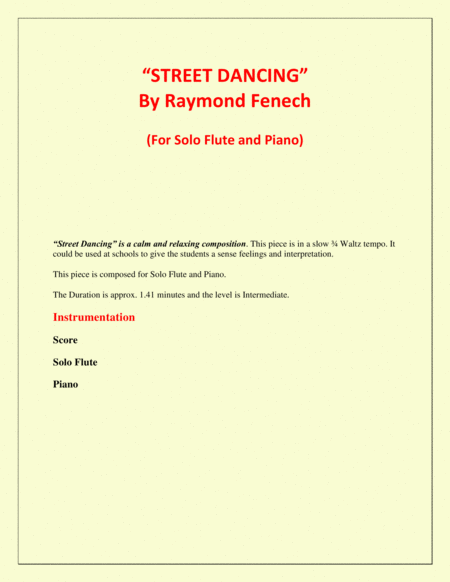 Street Dancing For Solo Flute And Piano Page 2