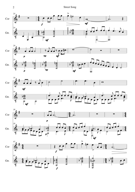 Street Song For Cor Anglais And Guitar Page 2