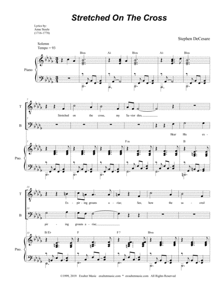 Stretched On The Cross Duet For Tenor And Bass Solo Page 2