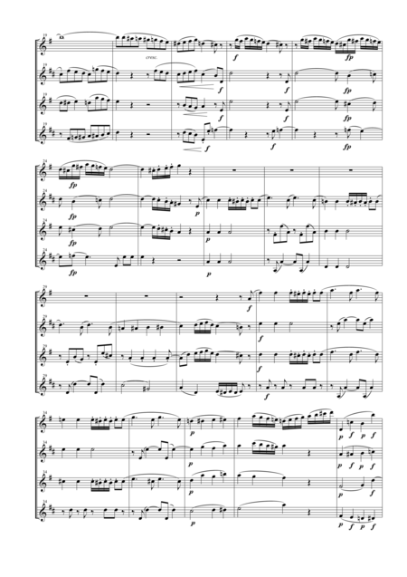 String Quartet Kv 387 Spring For Saxophone Quartet Satb Page 2