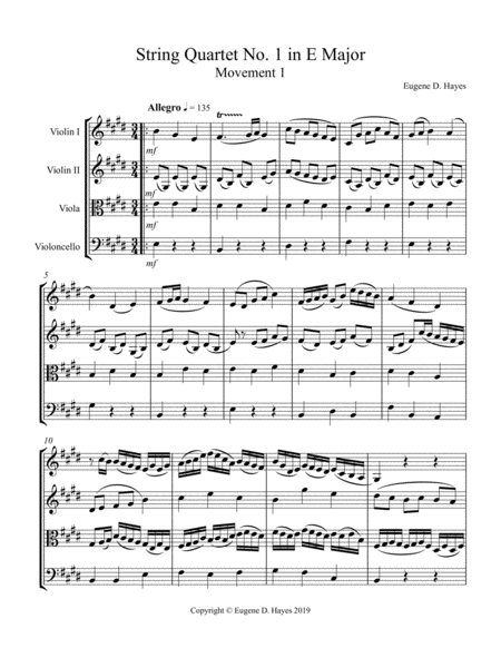 String Quartet No 1 In E Major Page 2