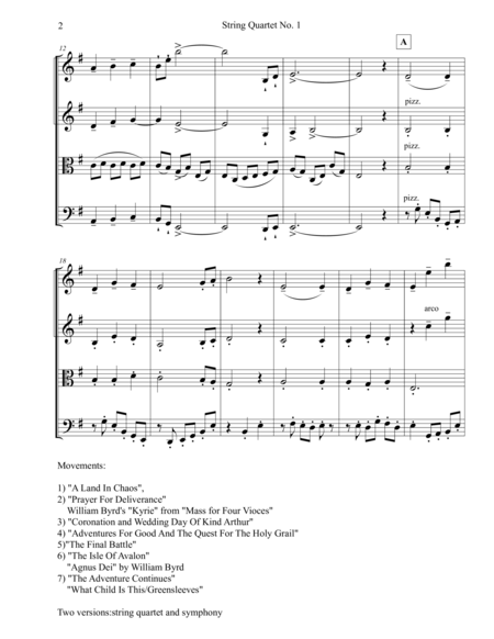 String Quartet No 1 King Arthur Page 2