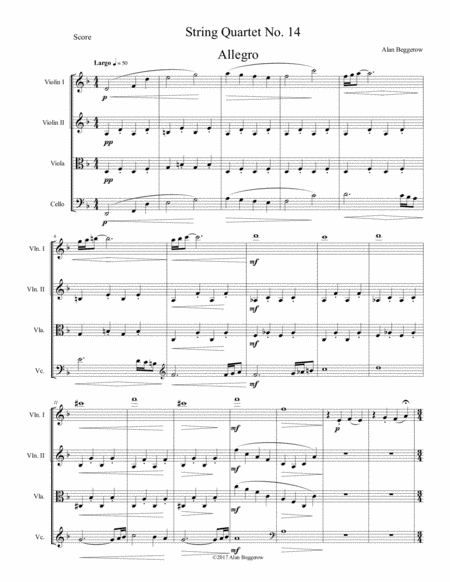 String Quartet No 14 Page 2